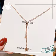 【伊飾童話】剎那流星*鈦鋼流蘇伸縮項鍊 金