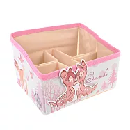 迪士尼Disney 櫻花季斜型桌上收納盒 分隔收納 附造型立體磁鐵_ 小鹿斑比