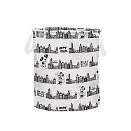 [迪士尼]正版授權 米奇系列花布收納桶 百老匯圓型 中款_ 中款