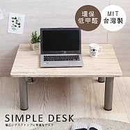 【誠田物集】工業風低甲醛寬80公分茶几桌 和室桌/邊桌/矮桌 漂流木紋(淺色)