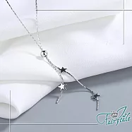 【伊飾童話】白金星星*伸縮流蘇鎖骨項鍊