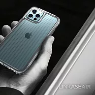 ABSOLUTE LINKASEAIR iPhone 12/12 Pro (6.1吋)專用 電子蝕刻技術防摔抗變色抗菌大猩猩玻璃保護殼-直條 iPhone 12/12Pro專用