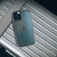 ABSOLUTE LINKASEAIR iPhone 12 Pro Max (6.7吋)專用 電子蝕刻技術防摔抗變色抗菌大猩猩玻璃保護殼-直條 12 Pro Max專用