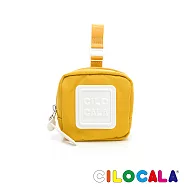 CILOCALA 亮彩尼龍防潑水可扣式零錢包 芥末黃