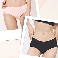 Khoo_莫代爾白白褲_吸收分泌物內褲(一組三件) XS-S 黑色