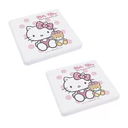 三麗鷗Sanrio Hello Kitty 珪藻土吸水杯墊 (2入/組)_ 粉紅泡泡款