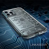 ABSOLUTE LINKASEAIR iPhone 12 Pro Max (6.7吋)專用 電子蝕刻技術防摔抗變色抗菌大猩猩玻璃保護殼-電路板 12 Pro Max專用