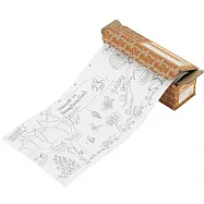 日本 奈梨繪NuRIE 塗鴉卷軸著色畫紙NO.1 ANIMAL LAB(動物) 約18x228cm