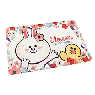[LINE FRIENDS] 珪藻土吸水地墊60x39x0.9cm 插畫風系列_ 花漾少女