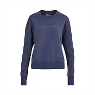 Asics [2032C538-400] 女 長袖 上衣 大學T 運動 訓練 休閒 反光 素面 簡約 穿搭 亞瑟士 藍 L 藍