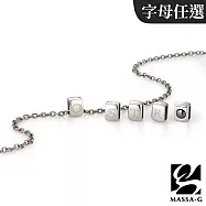 MASSA-G【the Ti】金屬鍺錠純鈦羽鍊(1個字母背有磁石) 45cm H