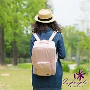 【iSPurple】摺疊尼龍*後背防水行李箱杆包/顏色可選 粉