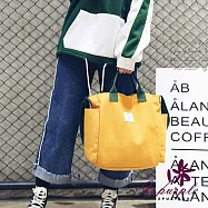 【iSPurple】青春帆布*大容量手提側肩背包/顏色可選 黃