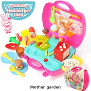 日本Usamomo萌兔桃桃-小麥黏土盒-漢堡店