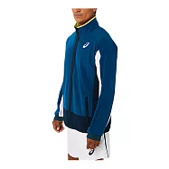 Asics [2041A195-404] 男 平織外套 風衣 運動 訓練 比賽 熱身 快乾 網球 服飾 亞瑟士 藍白