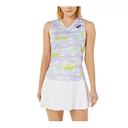 Asics [2042A207-501] 女 背心 網球 服飾 海外版 運動 比賽 快乾 透氣 V領 亞瑟士 澳網配色