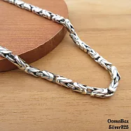 65cm。六字箴言質感鍊鎖設計中長項鍊.可單戴.男女皆可《附贈禮盒+拭銀布》