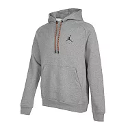 Nike Jumpman [DJ0212-091] 男 連帽上衣 長袖 帽T 休閒 喬丹 保暖 線條 立體跳跳人 灰黑 L 灰/黑