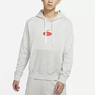 Nike M NSW SL FT PO HOODIE [DM5463-050] 男 連帽上衣 帽T 毛巾布 舒適 灰紅 M 灰/紅