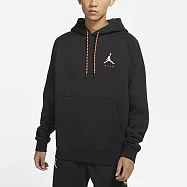 Nike Jumpman [DJ0212-010] 男 連帽上衣 長袖 帽T 休閒 喬丹 保暖 線條 立體跳跳人 黑白 XL 黑/白