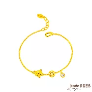 J&rsquo;code真愛密碼金飾 人緣財狐仙硬金手鍊