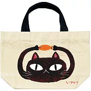 糸井忠晴(知名水墨家)舊町屋&貓系列 30CM版純棉購物提袋 金魚喵