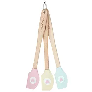 《KitchenCraft》英國 迷你矽膠刮刀3入(愛心21cm) | 攪拌刮刀 刮刀 奶油刮刀 抹刀