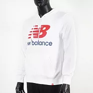 New Balance [AMT91547WT] 男 連帽上衣 休閒 經典 LOGO 舒適 日常 穿搭 紐巴倫 白紅 S 白/紅