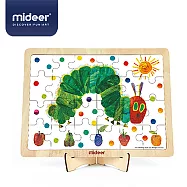 《MiDeer》-- 木質拼圖(24片)-好餓的毛毛蟲 ☆