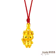J’code真愛密碼金飾 博士小虎黃金墜子-立體硬金款 送黃鋼項鍊