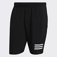 Adidas CLUB 3STR SHORT [GL5411] 男 短褲 運動 網球 訓練 亞洲版 透氣 吸濕 排汗 黑 L 黑/白