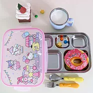 韓國製 三麗鷗家族五格不鏽鋼餐盤 便當盒 保鮮