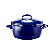 [荷蘭BK]碳鋼琺瑯鍋 24公分 雙耳鍋 藍-德國製
