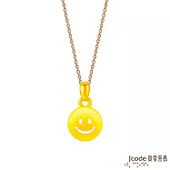 J’code真愛密碼金飾 天天開心硬金項鍊+玫瑰金色鋼項鍊