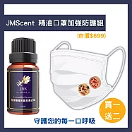 JMScent 精油口罩加強防護組 (精油任選x1+精油香氛扣x2) 歐洲赤松