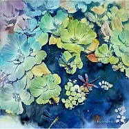【玲廊滿藝】吳淑卿-蜻蜓點水55x55cm