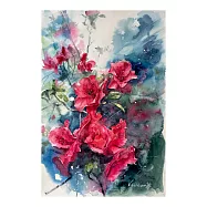 【玲廊滿藝】吳淑卿-在山坡上的花季57x38cm