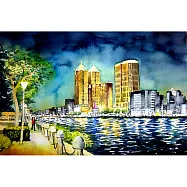 【玲廊滿藝】張偉鈺-高雄愛河52x38cm