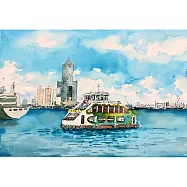 【玲廊滿藝】張偉鈺-旗津渡輪38x26cm