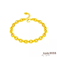 J’code真愛密碼金飾 雋永黃金手鍊-立體硬金款