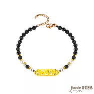 J&rsquo;code真愛密碼金飾 銀杏窗小香寶石硬金手鍊