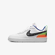 Nike Court Borough Low 2 GS [DV1367-101] 大童 休閒鞋 經典 塗鴉 舒適 白黑 24 白/黑