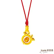 J&rsquo;code真愛密碼金飾 真愛-牛轉乾坤硬金墜子 送紅繩