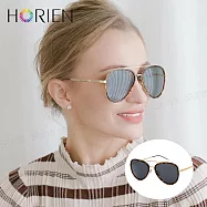 HORIEN海儷恩 經典傳奇復古飛行員偏光太陽眼鏡 玳瑁茶 抗UV400 (N 6518 TD53)