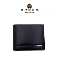 【CROSS】台灣總經銷 限量2折起 頂級義大利小牛皮9卡男用皮夾 洛非諾系列 全新專櫃展示品 (黑色 贈禮盒提袋)
