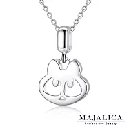 Majalica純銀項鍊可愛松鼠女鍊S925純銀短項鏈抗過敏動物元素吊墜鎖骨鍊 聖誕節交換禮物推薦 PN7100 45cm PN7100項鍊乙條