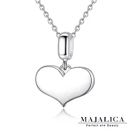 Majalica純銀項鍊心意愛心女鍊S925純銀短項鏈抗過敏愛心吊墜鎖骨鍊 聖誕節交換禮物推薦 PN7102 45cm PN7102項鍊乙條