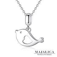 Majalica純銀項鍊啾咪鳥動物元素女鍊S925純銀短項鏈抗過敏吊墜鎖骨鍊 聖誕節交換禮物推薦 PN7103 45cm PN7103項鍊乙條