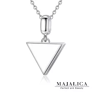 Majalica純銀項鍊時尚三角幾何元素女鍊S925純銀短項鏈抗過敏吊墜鎖骨鍊 聖誕節交換禮物推薦 PN7104 45cm PN7104項鍊乙條