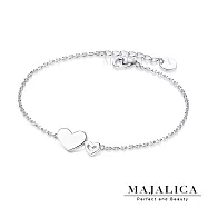 Majalica純銀手鍊S925純銀手鏈女抗過敏手飾 心心相映 PH8051 生日禮物情人節聖誕節禮物推薦 17 銀色